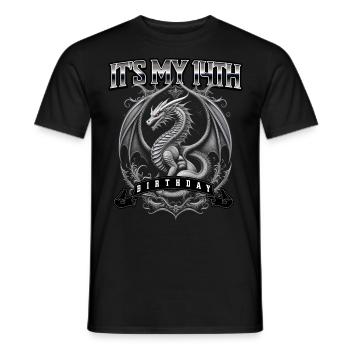 Dragon 14e anniversaire Dragon - T-shirt homme - noir - Devant - AI Model Male 178 light (178cm)