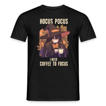 Hocus Pocus Süße Hexe Kaffee Halloween - Männer T-Shirt - Schwarz - Vorne - AI Model Male 178 light (178cm)
