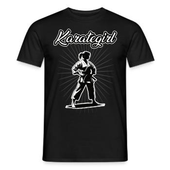 Karate Girl Design für die coole Karateka - Männer T-Shirt - Schwarz - Vorne - AI Model Male 178 light (178cm)