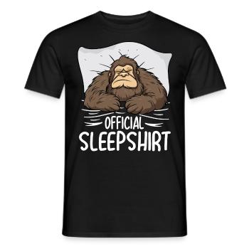 Bigfoot Official Sleepshirt - Men's T-Shirt - black - Front - AI Model Male 178 light (178cm)