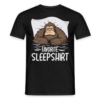 Bigfoot Favorite Sleepshirt - Männer T-Shirt - Schwarz - Vorne - AI Model Male 178 light (178cm)