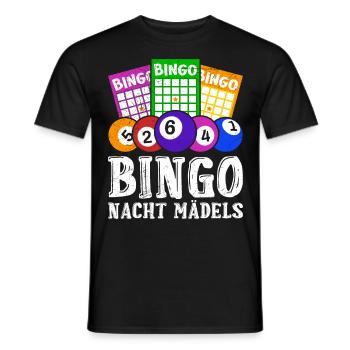 Bingo Lovers BINGO NIGHT GIRLS Funny - Men's T-Shirt - black - Front - AI Model Male 178 light (178cm)