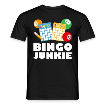 Bingospieler BINGO JUNKIE Binge Liebhaber - Männer T-Shirt - Schwarz - Vorne - AI Model Male 178 light (178cm)
