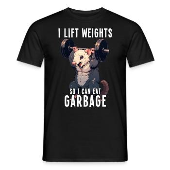 Opossum Gym Cadeau d’entraînement d’haltérophilie - T-shirt homme - noir - Devant - AI Model Male 178 light (178cm)