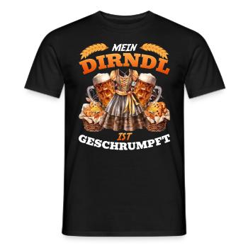 Munich Folk Festival MY DIRNDL HAS SHRUNK - Men's T-Shirt - black - Front - AI Model Male 178 light (178cm)