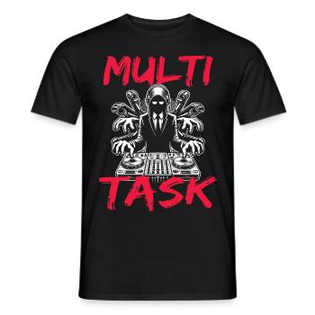 Fun multitasking design for everyone with 4 arms - Men's T-Shirt - black - Front - AI Model Male 178 light (178cm)