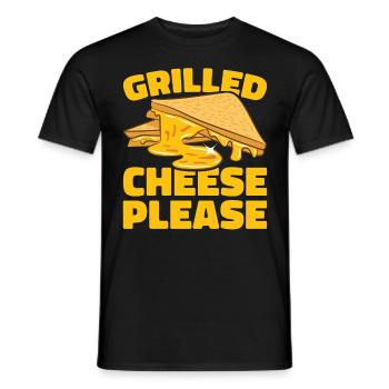 Grilled Cheese Grilled Cheese Foodie Cheese Sandwich - T-shirt homme - noir - Devant - AI Model Male 178 light (178cm)