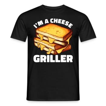 Grilled Cheese Grilled Cheese Foodie Cheese Sandwich - T-shirt homme - noir - Devant - AI Model Male 178 light (178cm)