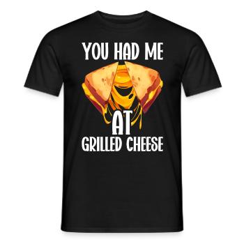 Grilled Cheese Grilled Cheese Foodie Cheese Sandwich - T-shirt homme - noir - Devant - AI Model Male 178 light (178cm)