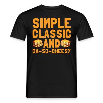 Grilled Cheese Grilled Cheese Foodie Cheese Sandwich - T-shirt homme - noir - Devant - AI Model Male 178 light (178cm)