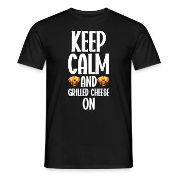 Grilled Cheese Grilled Cheese Foodie Cheese Sandwich - T-shirt homme - noir - Devant - AI Model Male 178 light (178cm)