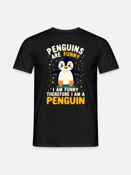 Pingouin, Drôle, Les pingouins sont drôles, Pingouin - T-shirt homme - noir