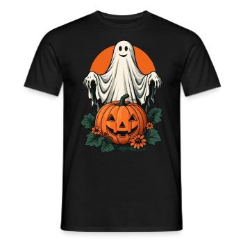 Cheerful spooky - Men's T-Shirt - black - Front - AI Model Male 178 light (178cm)