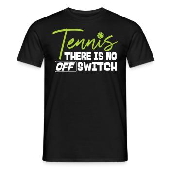 Funny Tennis Player Racket Tennis - Men's T-Shirt - black - Front - AI Model Male 178 light (178cm)