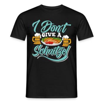 Münchner Volksfest I DON'T GIVE A SCHNITZEL Lustig - Männer T-Shirt - Schwarz - Vorne - AI Model Male 178 light (178cm)