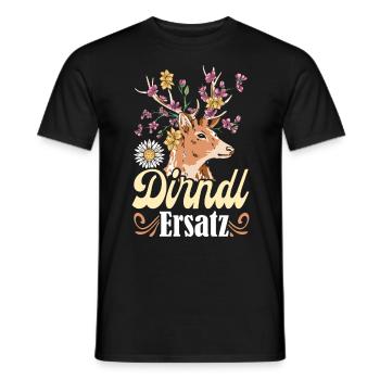 DIRNDL ERSATZ Damen Trachtenshirt Münchner - Männer T-Shirt - Schwarz - Vorne - AI Model Male 178 light (178cm)