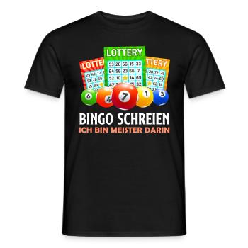BINGO CRIER JE SUIS UN MAÎTRE DANS CE DOMAINE DRÔLE - T-shirt homme - noir - Devant - AI Model Male 178 light (178cm)