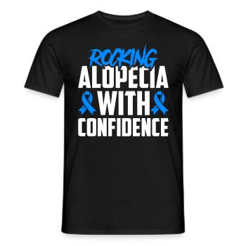 Alopécie areata Awareness Perte de cheveux - T-shirt homme - noir - Devant - AI Model Male 178 light (178cm)