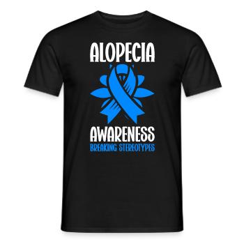 Alopécie areata Awareness Perte de cheveux - T-shirt homme - noir - Devant - AI Model Male 178 light (178cm)