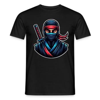 Ninja - Men's T-Shirt - black - Front - AI Model Male 178 light (178cm)