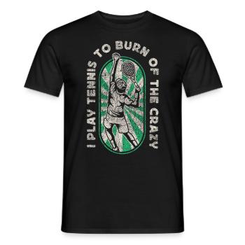 Funny Tennis Player Racket I Play - Men's T-Shirt - black - Front - AI Model Male 178 light (178cm)