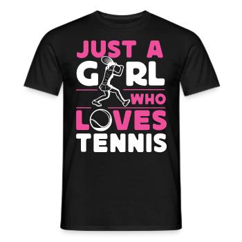 Funny Tennis Player Racket It's - Männer T-Shirt - Schwarz - Vorne - AI Model Male 178 light (178cm)
