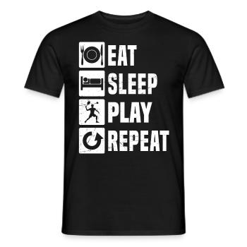 Men's Racquetball Racquetball Play Pickleball - Men's T-Shirt - black - Front - AI Model Male 178 light (178cm)