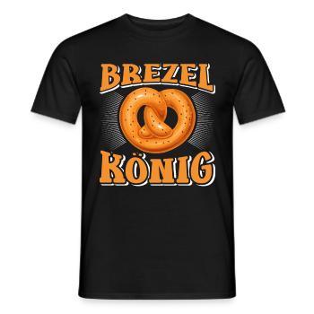 Munich BREZEL KÖNIG Drôle - T-shirt homme - noir - Devant - AI Model Male 178 light (178cm)