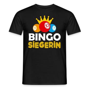 Bingo Oma BINGO SIEGERIN Lustiges Bingo Spielerin - Männer T-Shirt - Schwarz - Vorne - AI Model Male 178 light (178cm)