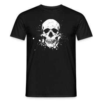 crâne Halloween explosion crâne squelette design - T-shirt homme - noir - Devant - AI Model Male 178 light (178cm)