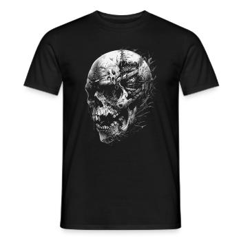 Skull Halloween Zombie - Totenkopf Horror - Männer T-Shirt - Schwarz - Vorne - AI Model Male 178 light (178cm)