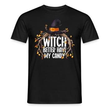 Halloween Costume - Men's T-Shirt - black - Front - AI Model Male 178 light (178cm)