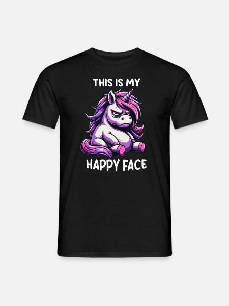 This Is My Happy Face - Men's T-Shirt - black