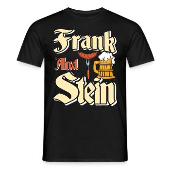 Festival folklorique de Munich Tente à bière FRANK AND STEIN - T-shirt homme - noir - Devant - AI Model Male 178 light (178cm)