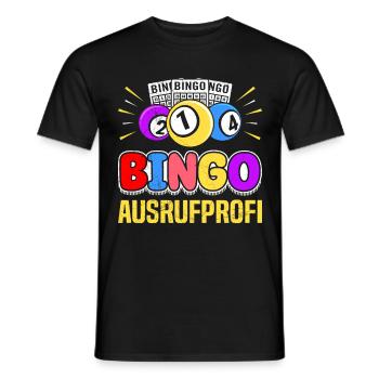 BINGO AUSRUFPROFI Lustiges Bingospieler Bingo - Männer T-Shirt - Schwarz - Vorne - AI Model Male 178 light (178cm)