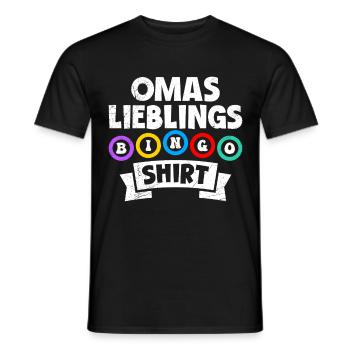 Bingo CHEMISE DE BINGO PRÉFÉRÉE DE GRAND-MÈRE Funny Bingo - T-shirt homme - noir - Devant - AI Model Male 178 light (178cm)