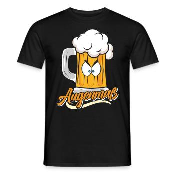 Munich Folk Festival AUGENMAẞ Funny Beer Tent - Men's T-Shirt - black - Front - AI Model Male 178 light (178cm)