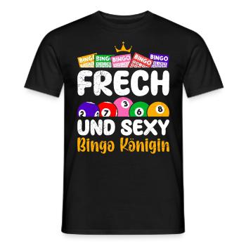 Bingo Player NAUGHTY AND SEXY BINGO QUEEN - Men's T-Shirt - black - Front - AI Model Male 178 light (178cm)
