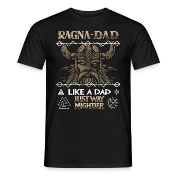 RAGNA-DAD Guerriers vikings pour la fête des pères - T-shirt homme - noir - Devant - AI Model Male 178 light (178cm)