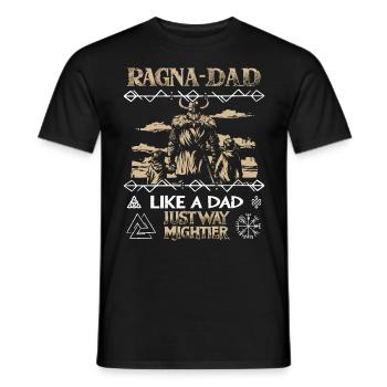RAGNA-DAD Vikings avec enfants pour des pères forts - T-shirt homme - noir - Devant - AI Model Male 178 light (178cm)