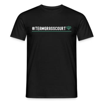 Funny Tennis Player Racket - Men's T-Shirt - black - Front - AI Model Male 178 light (178cm)
