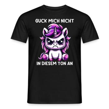 Ne me regarde pas sur ce ton - T-shirt homme - noir - Devant - AI Model Male 178 light (178cm)
