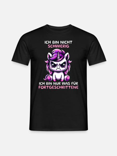 Ich Bin Nicht Schwierig Nur Für Fortgeschrittene - Männer T-Shirt - Schwarz