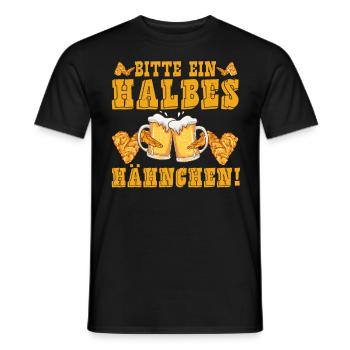 Münchner Volksfest DEMI-POULET S’IL VOUS PLAÎT - T-shirt homme - noir - Devant - AI Model Male 178 light (178cm)