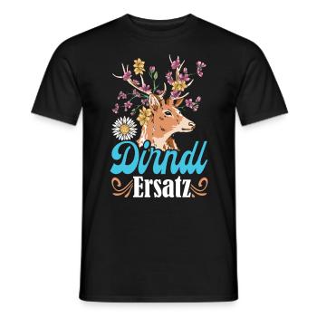 DIRNDL ERSATZ Damen Trachtenshirt Münchner - Männer T-Shirt - Schwarz - Vorne - AI Model Male 178 light (178cm)