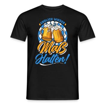 Munich Folk Festival MEASURE Funny Men - Men's T-Shirt - black - Front - AI Model Male 178 light (178cm)
