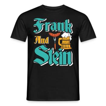 Festival folklorique de Munich Tente à bière FRANK AND STEIN - T-shirt homme - noir - Devant - AI Model Male 178 light (178cm)
