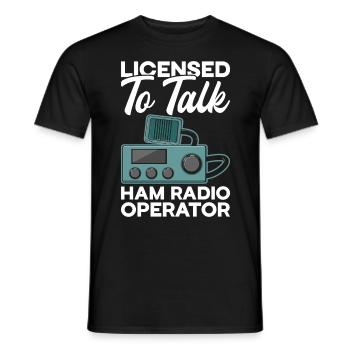 Ham Radio Amateur Radio Amateur Radio - T-shirt homme - noir - Devant - AI Model Male 178 light (178cm)