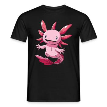Niedliches Kawaii Axolotl für Axolotl-Fans - Männer T-Shirt - Schwarz - Vorne - AI Model Male 178 light (178cm)