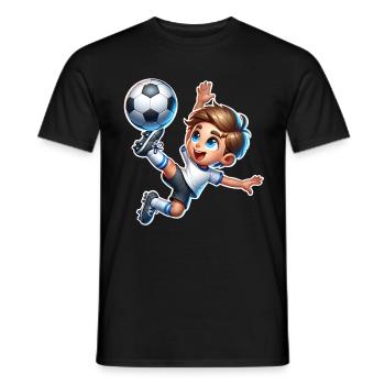 Soccer - Men's T-Shirt - black - Front - AI Model Male 178 light (178cm)